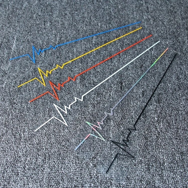 汽车心电图车贴创意个性趣味我爱你声波图划痕车身贴后档装饰贴纸