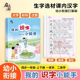 2025我的识字小能手识字书幼儿认字拼音拼读学前识字造句书幼儿园宝宝启蒙早教书生字组词造句训练大全幼小衔接大班汉字识字拼读