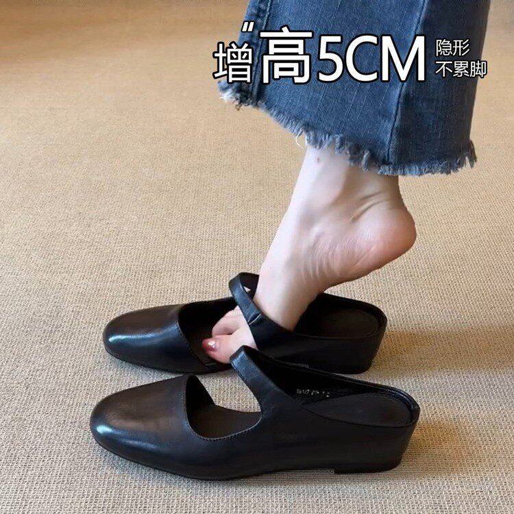 复古法式赫本风春夏季小众包头小居家凉拖/凉鞋