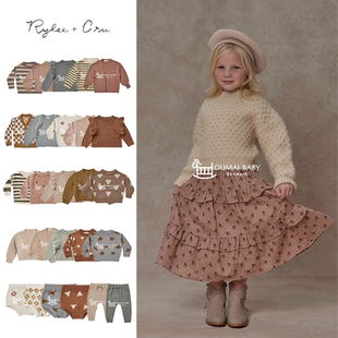 3Z美国Rylee&cru秋冬款 婴儿宝宝圆领毛衣男女小童针织打底衣