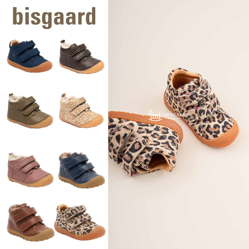 bisgaard26秋冬新款男女小宝宝儿童时尚保暖加绒靴子防滑皮鞋单鞋