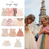 Konges slojd25春夏宝宝女孩中小童公主纱裙礼服裙吊带背带裙子5Z