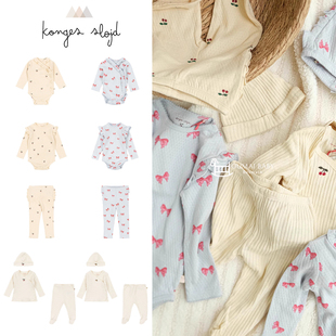 子7 包屁衣长裤 Konges Slojd25秋冬新生婴儿上衣礼盒男女宝宝长袖