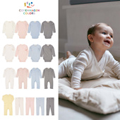 copenhagen colors25秋冬婴儿宝宝男女童侧开包屁连体衣长裤 子5Z