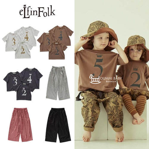 日本elfinfolk生日数字T恤长裤