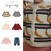 Konges 牛仔长裤 Slojd25秋冬圣诞款 宝宝男女中小童红色毛衣开衫