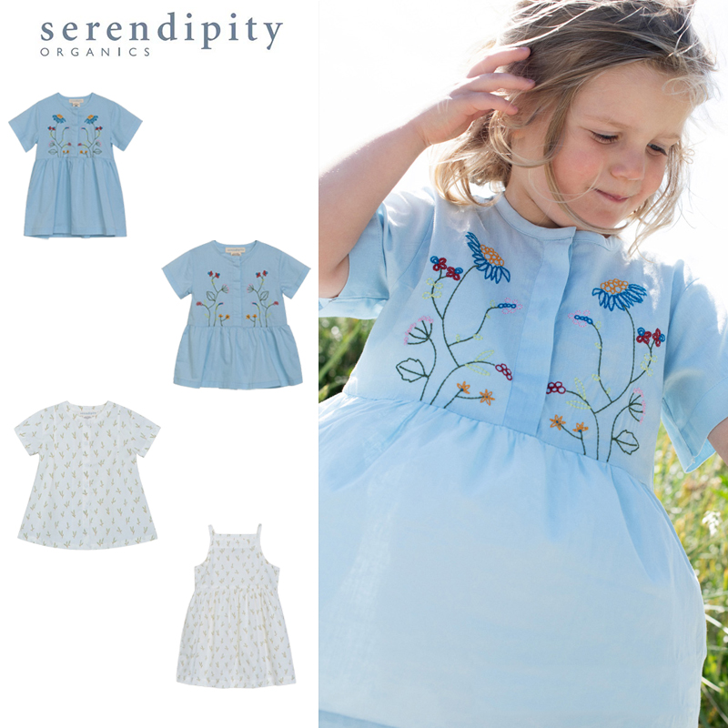 serendipity25春夏新款婴儿宝宝女孩小童短袖衬衣裙吊带连衣裙5Z
