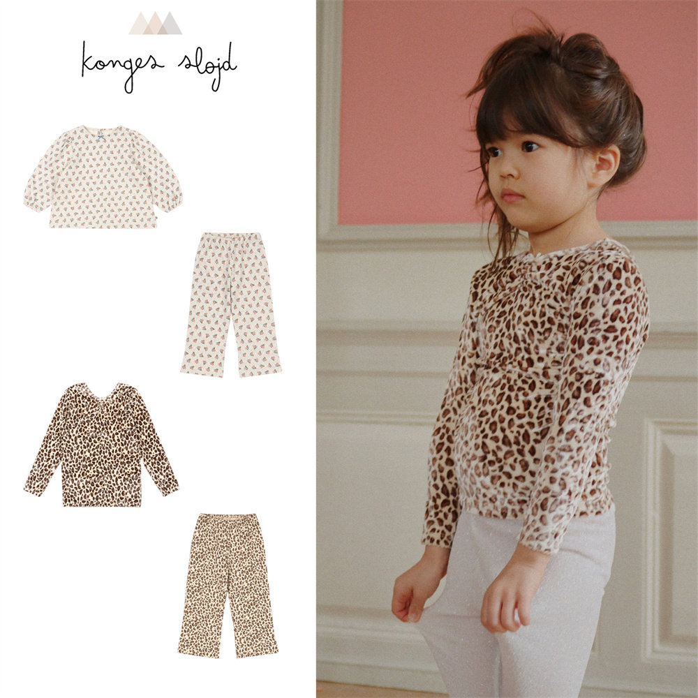 konges slojd25秋冬新款宝宝女孩小童长袖衬衣T恤长裤豹纹打底5Z,童装/婴儿装/亲子装,套装,淘宝优惠券,粉丝福利购,淘宝优惠卷