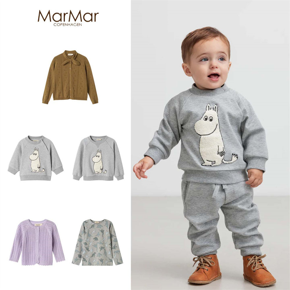 Marmar25秋冬新款小宝宝男女童卡通长袖卫衣薄T恤毛衣针织开衫7