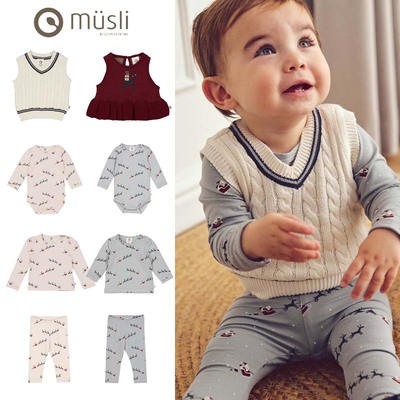 musli圣诞新款宝宝打底衣背心