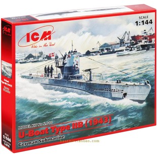 IIB潜艇 Type 1943 模型 ICMS010二战德国U 144塑料拼装 Boat