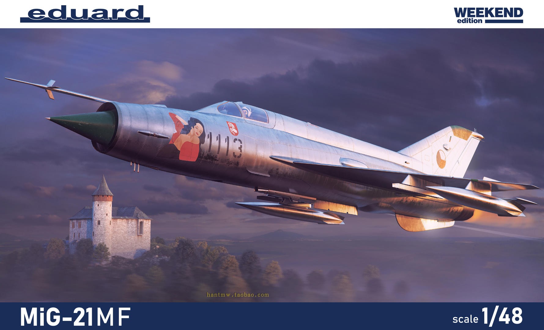 牛魔王84177米格21/MIG-21MF战斗机1/48塑料拼装飞机模型周末版