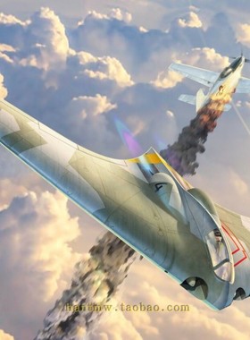 AMP72017二战德国霍顿Ho IX V1 BMW003引擎战斗机1/72拼装模型