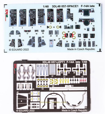F14A后期战斗机1/48彩贴安全带PE