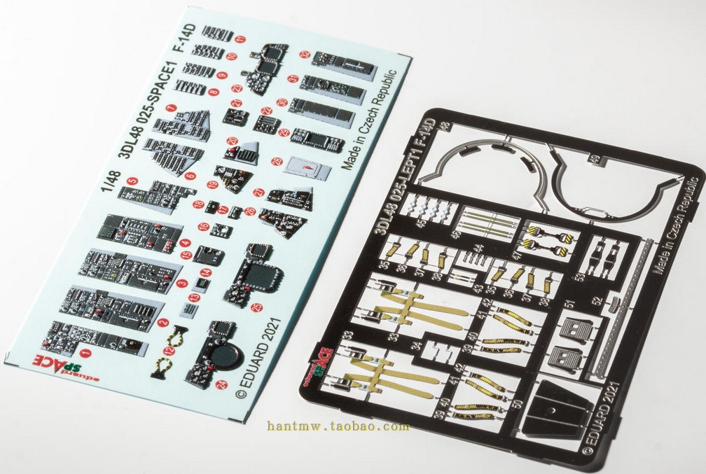 F-14D战斗机1/48模型座舱3D彩贴