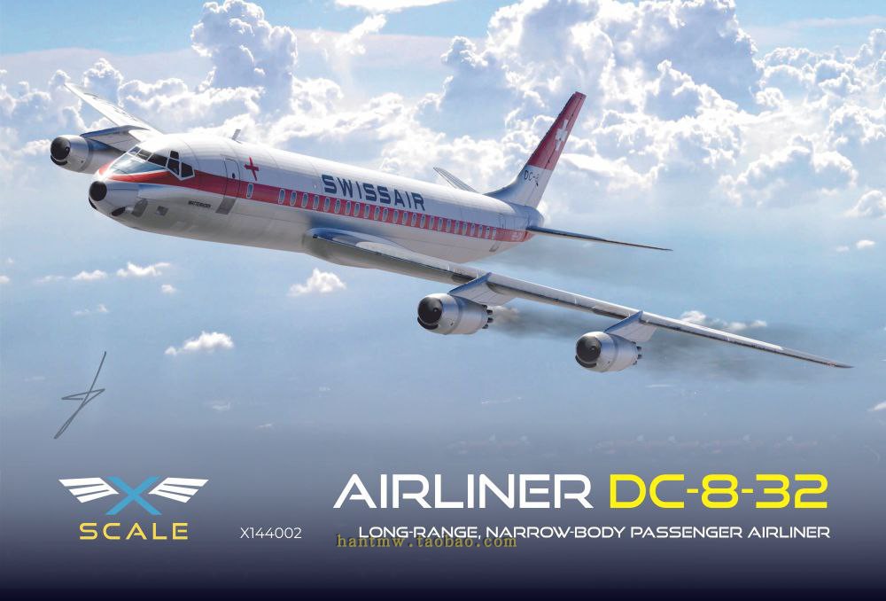 X Scale144002道格拉斯DC-8-32瑞士航空客机1/144塑料拼装模型 模玩/动漫/周边/娃圈三坑/桌游 航模/直升机/飞机模型 原图主图