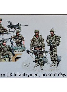 MB35180现代英国陆军士兵1/35塑料拼装兵人模型5个兵人