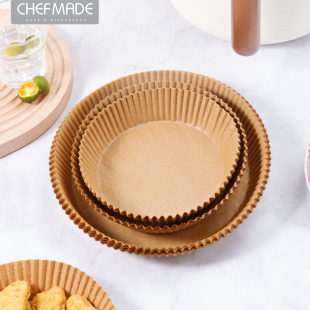 chefmade空气炸锅专用纸盘家用食物吸油纸食品级硅油纸锡纸工具盘
