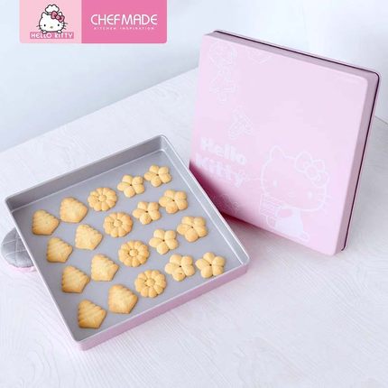 学厨&HELLO KITTY烤盘11寸不粘正方形蛋糕饼干烤盘雪花酥饼干盘