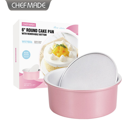 chefmade6寸玫瑰金戚风蛋糕模具