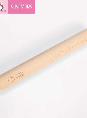 学厨KITTY猫 联名擀面杖实木家用 小号不粘 儿童烘焙工具 神器