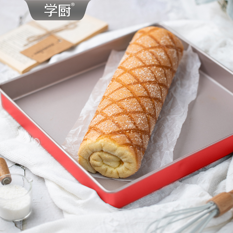 学厨烤盘烘焙模具11寸不粘正方形蛋糕模牛轧糖太妃糖饼干面包烘焙
