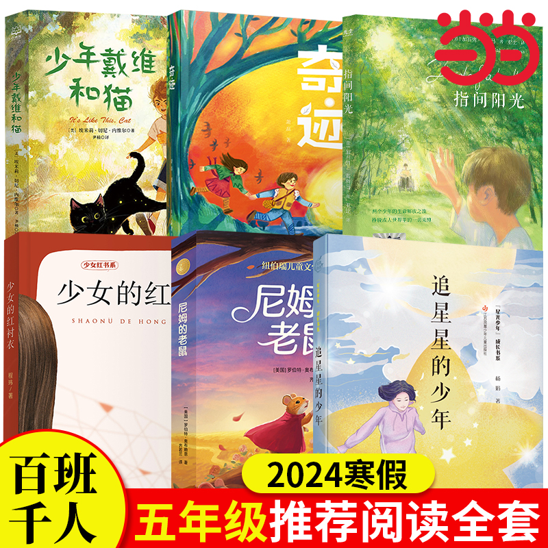 百班千人小学生课外阅读儿童文学奇迹少年戴维和猫追星星的少年尼姆的老鼠指间阳光少女的红衬衣尼姆的老鼠追星星的少年指间阳光