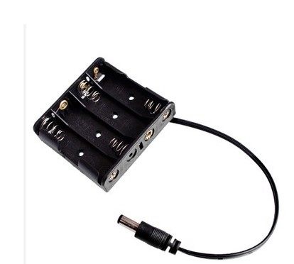 4节5号电池盒 无盖无开关6V 带线 带DC头