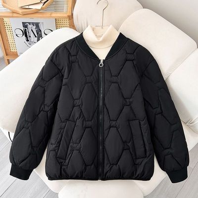 整张棉胖mm300斤秋冬棒球领棉服女棉衣中老年保暖棉服洋气小棉袄