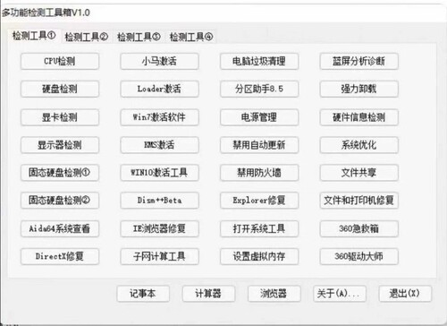 非常实用的工具箱，将近有80多种功能，技术员电脑装机必备