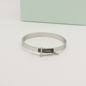 钛钢手环高级感设计师 时尚 欧美小众链条流苏搭扣手镯女 黑色个性