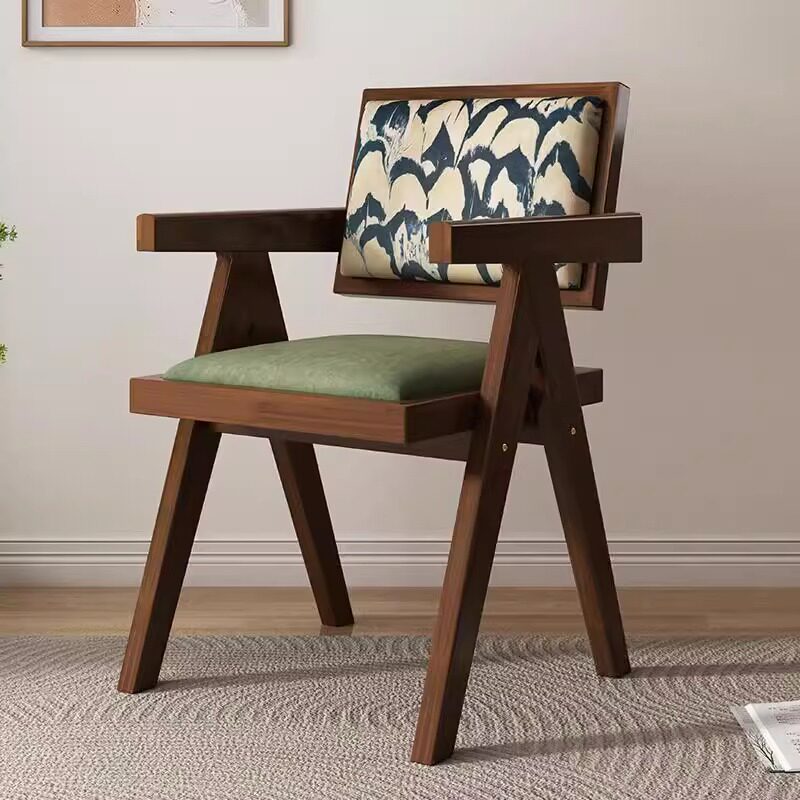 法式中古实木餐椅侘寂风茶椅复古软包椅子靠背椅扶手椅昌迪加尔椅,住宅家具,餐椅,淘宝优惠券,粉丝福利购,淘宝优惠卷