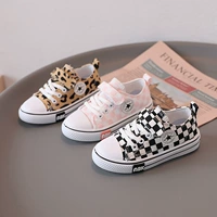 Детская обувь среднего и большого размера, детская парусиновая обувь в клетку, новинка 2022 года, весенняя повседневная обувь для мальчиков, удобная спортивная обувь для девочек