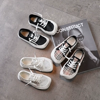 Детские ретро -холст -обувь 2021 Летняя новая голова для мальчика и одна ножка повседневных туфлей для девочек -воздушных ботинков