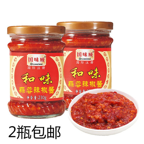 国味威230g蒜蓉微辣瓶装拌饭酱