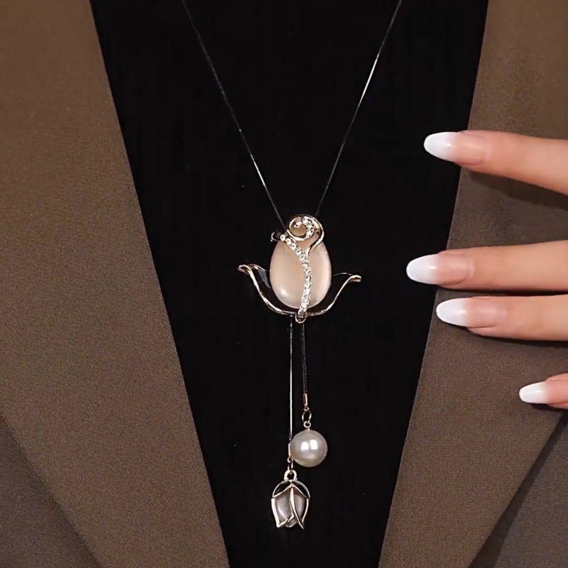 气质简悦合金猫眼镀金蛇链女项链