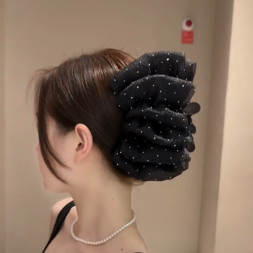 雅美嘉抓夹布艺日韩满天星发饰