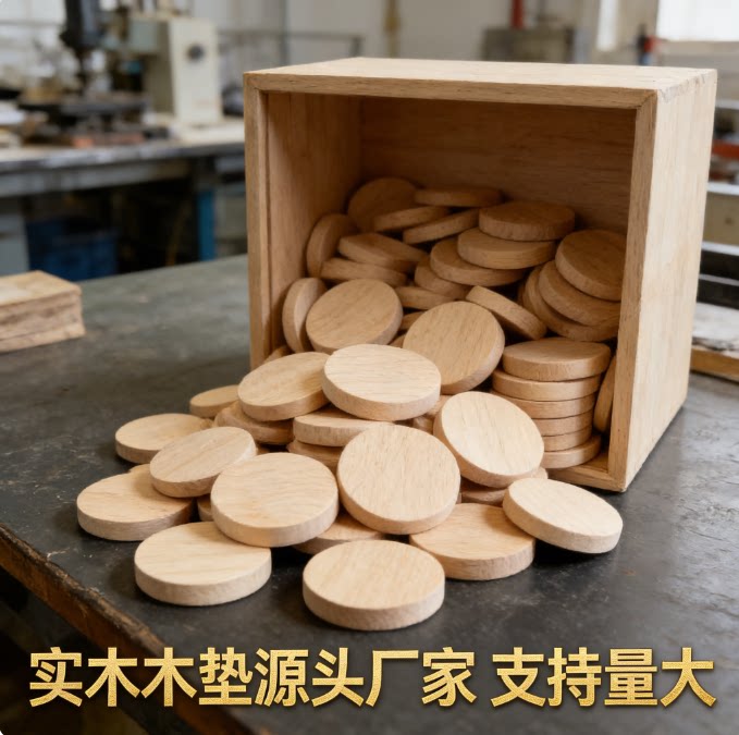 实木圆形增高垫片家居摆件
