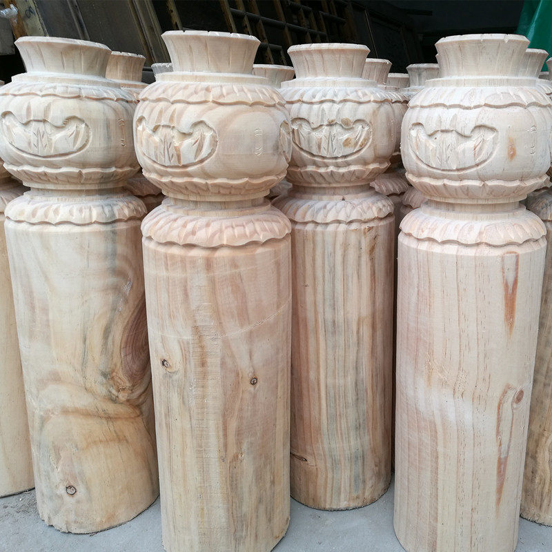 成都中式木结构精雕松木垂花柱吊瓜雀替角花防腐斜撑古雅传世之宝