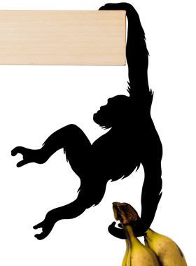 新款木质猴子挂钩 厨房袋子钥匙挂钩木制工艺品家居墙上装饰