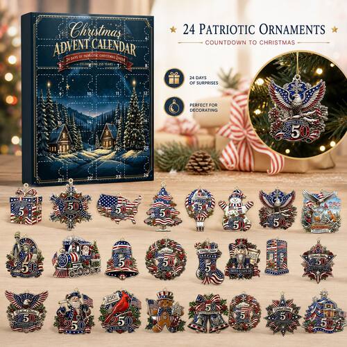 American Flag Style Christmas Advent Calendar 美式圣诞节挂饰