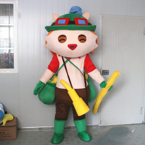 定制动漫英雄联盟提莫小浣熊卡通人偶布偶巡演出装扮道具衣服装