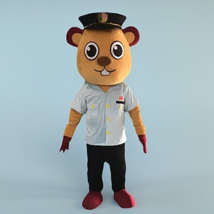 定做动漫毛绒行走舞台表演鼹鼠河狸警察道具巡演出卡通人偶衣服装