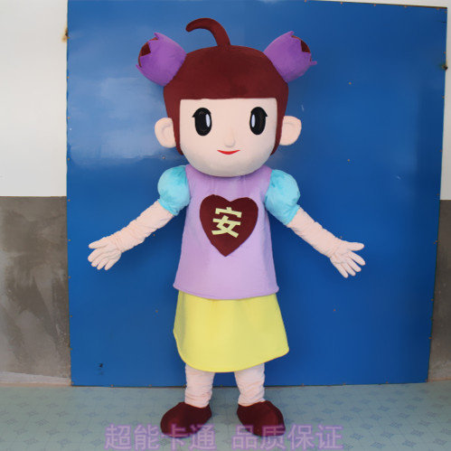 动漫宝安地区吉祥丸子头行走卡通人偶衣服装巡演服布偶玩偶定制