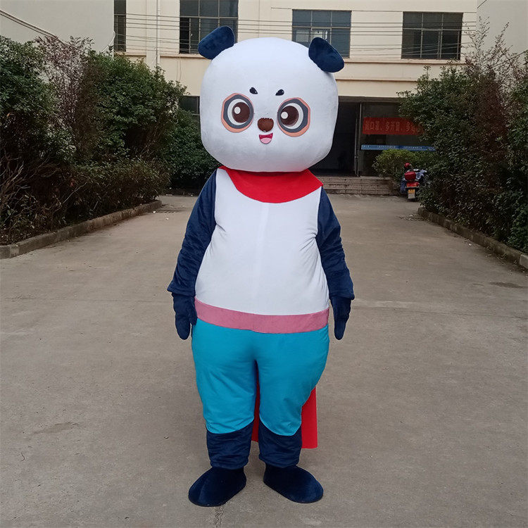 定制动漫动画披风大熊猫舞台游街毛绒表演装扮卡通人偶衣服装布偶