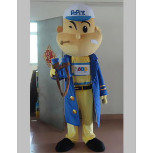 定做动漫动画片COS道具大力水手船长表演卡通人偶衣服装巡演服布