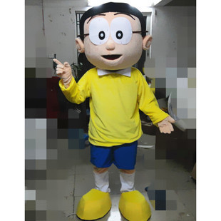 定制动漫机器猫表演野比大雄COS卡通人偶衣服装巡演服布偶玩偶