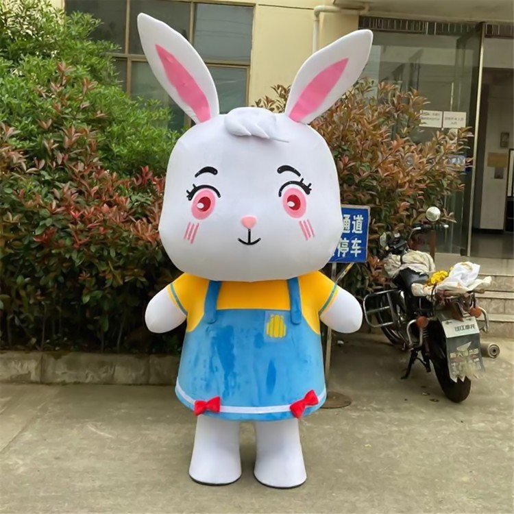 定制动漫游乐场可爱小白兔子卡通人偶人穿道具巡演出装扮布偶衣服图片