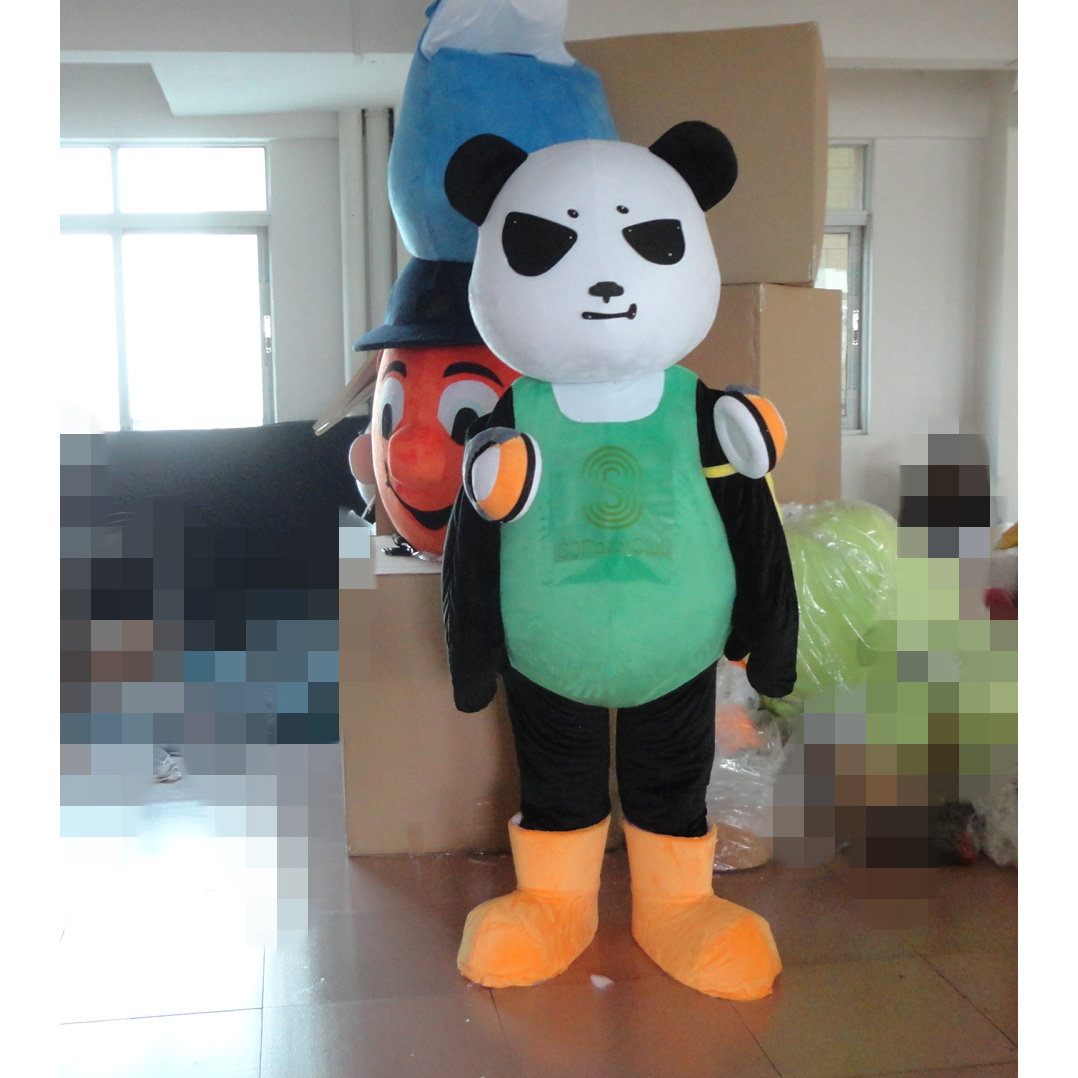 定制动漫行走耳机时尚大熊猫人穿猫熊表演卡通人偶衣服装布偶玩偶