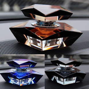 包邮 车用水晶车载香水瓶车内除异味 男女高档座式 汽车香水座摆件